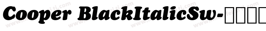 Cooper BlackItalicSw字体转换